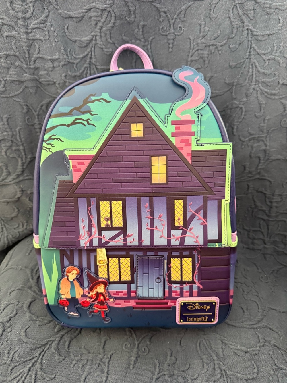 Loungefly Haunted House Mini Backpack — Purple, Green, Pink